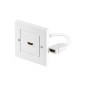 goobay HDMI vægplade Hvid goobay HDMI vægplade Hvid